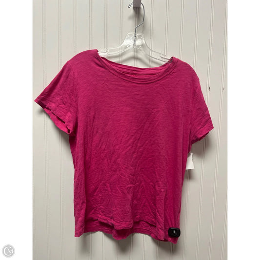 Top Short Sleeve Basic By J. Crew In Pink, Size: L