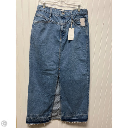 Skirt Maxi By Mng In Blue Denim, Size: 12