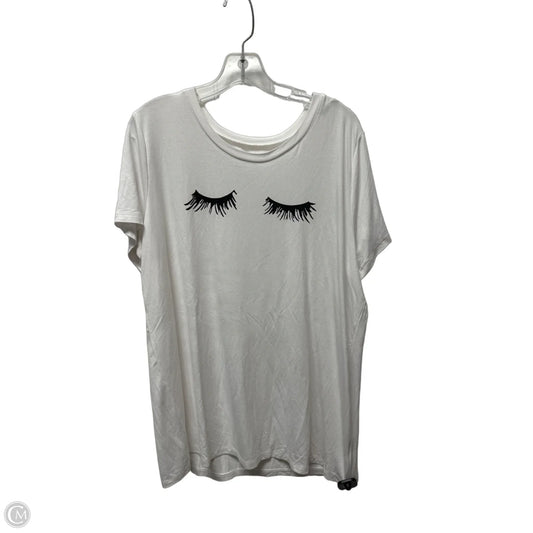 Top Short Sleeve By Torrid In White, Size: 2x