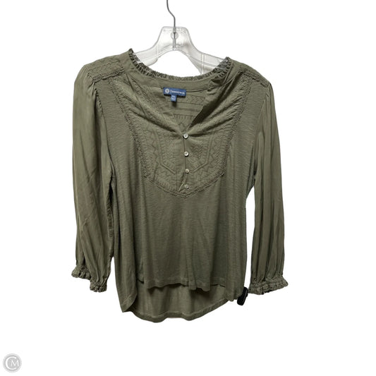 Top Long Sleeve By Democracy In Green, Size: S