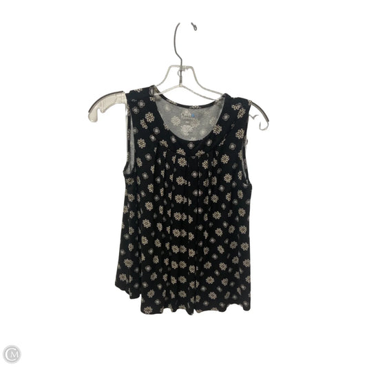 Top Sleeveless By Croft And Barrow In Black, Size: S