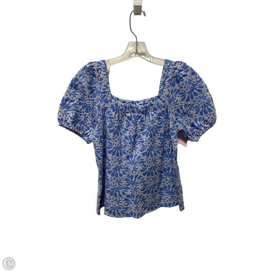 Top Short Sleeve By Loft In Blue, Size: S