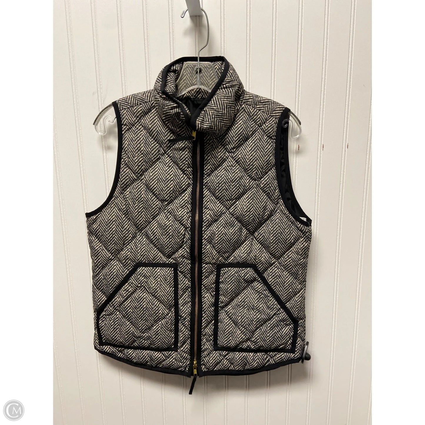 Vest Puffer & Quilted By J. Crew In Chevron Pattern, Size: S