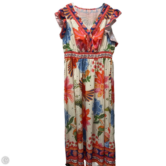 Dress Casual Maxi By Clothes Mentor In Floral Print, Size: L