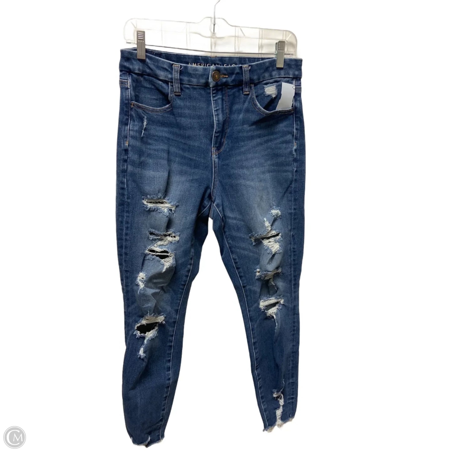 Jeans Straight By American Eagle In Blue, Size: 2