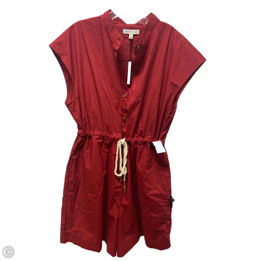 Dress Casual Midi By Banana Republic In Red, Size: L