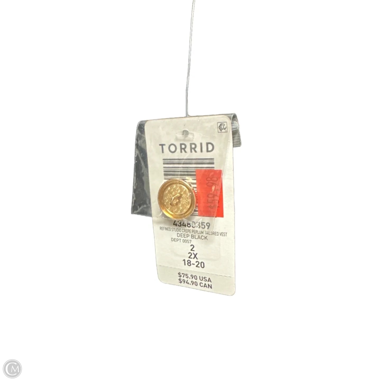 Vest Other By Torrid In Black, Size: 2x