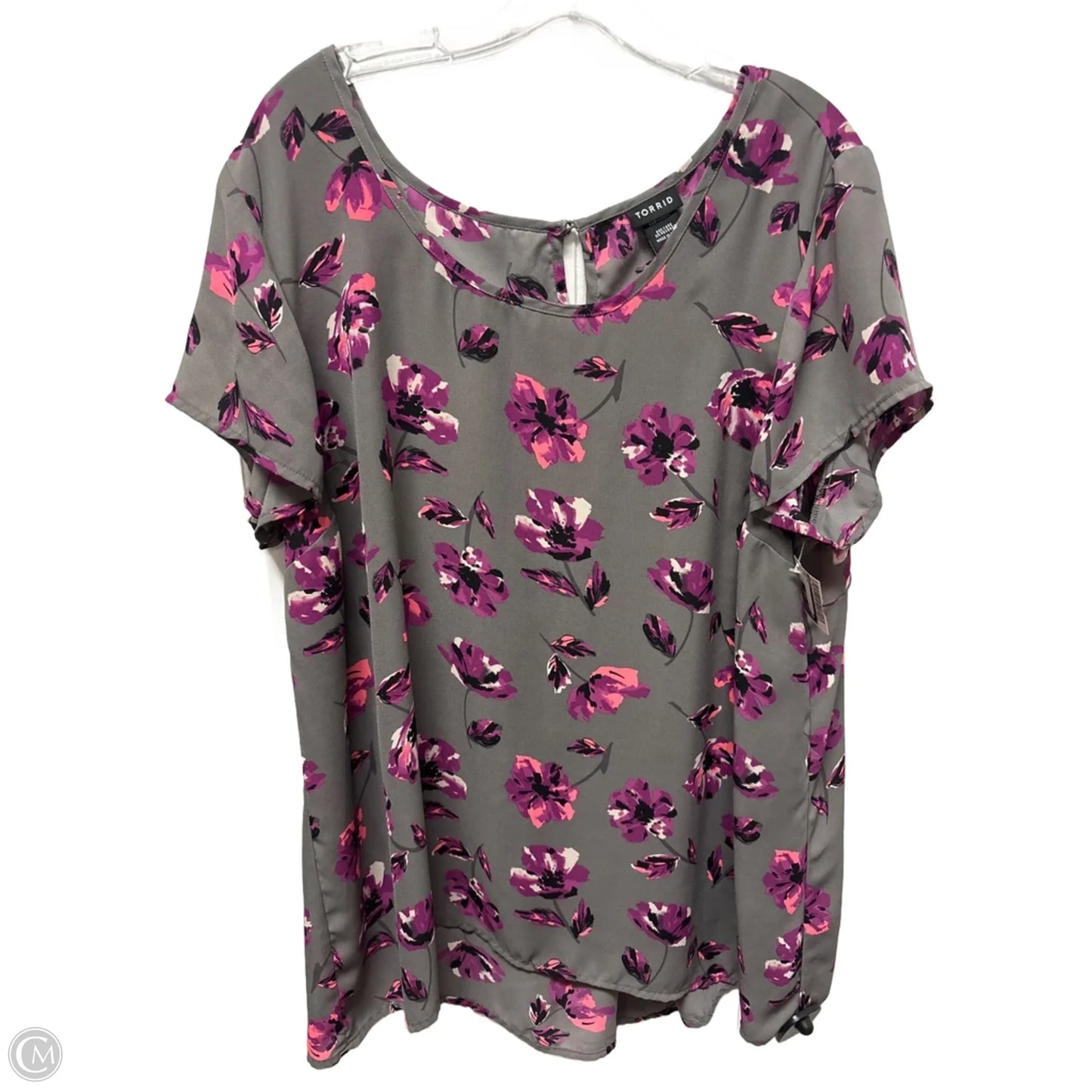 Top Short Sleeve By Torrid In Grey, Size: 2