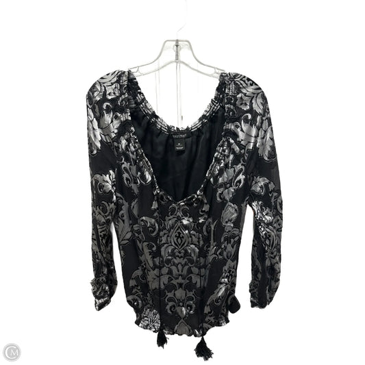 Top Long Sleeve By White House Black Market In Grey, Size: M
