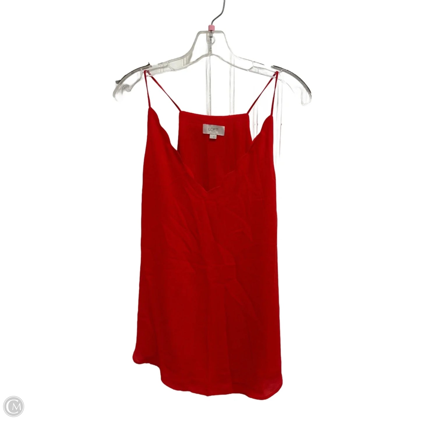 Top Sleeveless By Loft In Red, Size: L