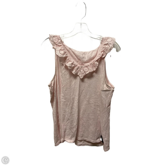 Top Sleeveless By Talbots In Pink, Size: L