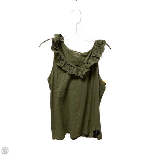 Top Sleeveless By Talbots In Green, Size: L