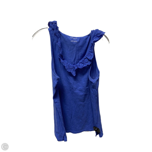 Top Sleeveless By Talbots In Blue, Size: L