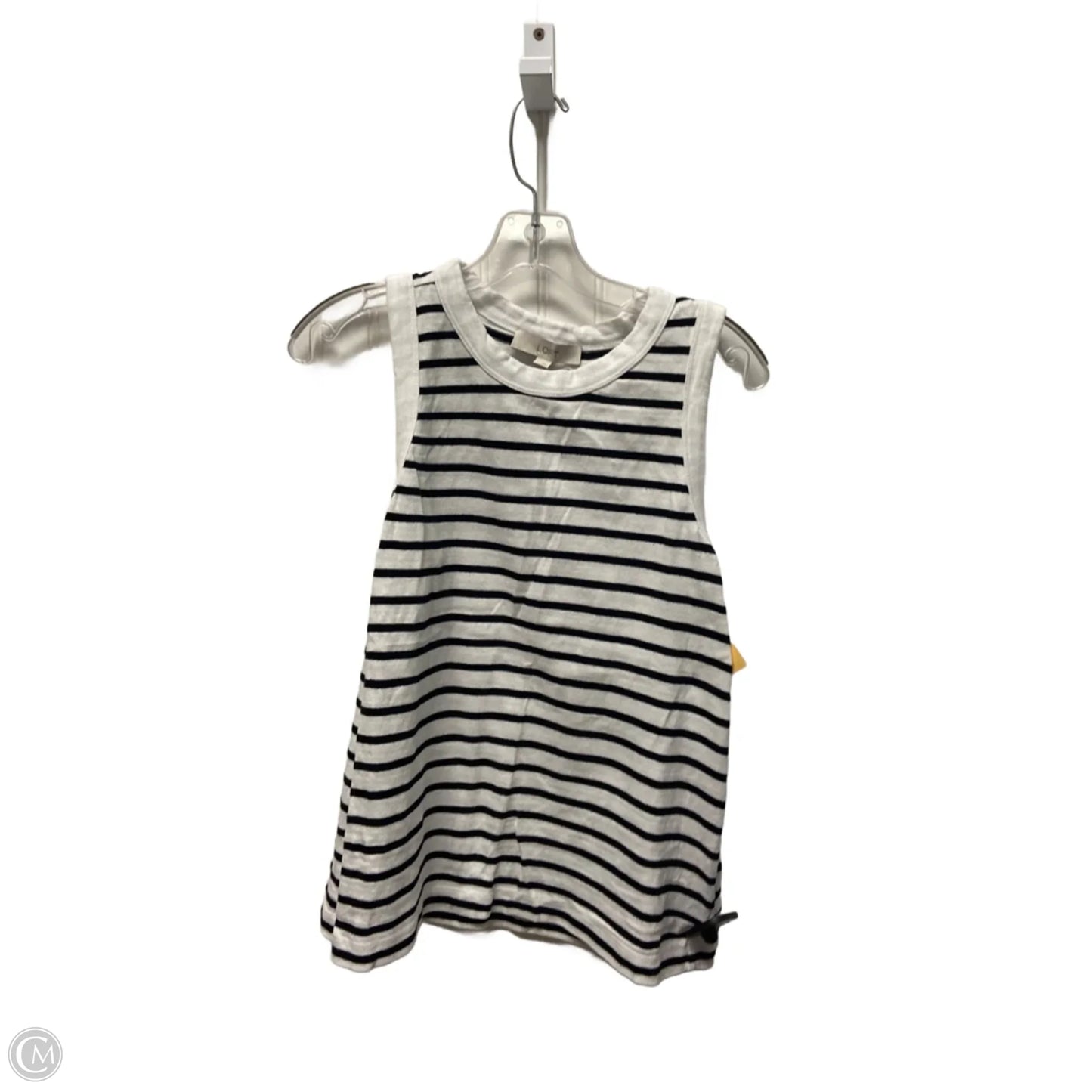 Top Sleeveless By Loft In Striped Pattern, Size: M