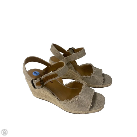 Sandals Heels Wedge By Lucky Brand In Tan, Size: 6