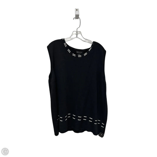 Top Sleeveless By Evie In Black, Size: 3x