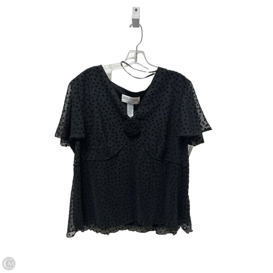 Top Short Sleeve By Jessica Howard In Black, Size: 24