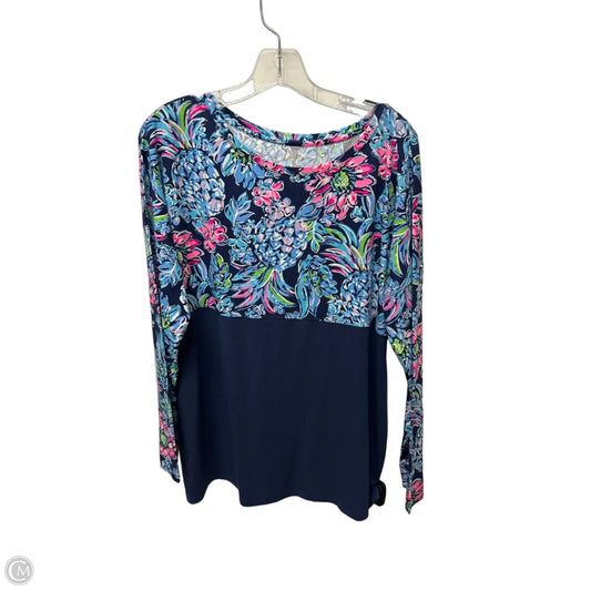 Top Long Sleeve Designer By Lilly Pulitzer In Blue, Size: L