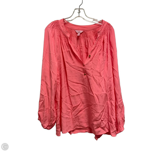Top Long Sleeve Designer By Lilly Pulitzer In Orange, Size: Xl