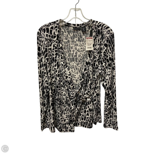 Top Long Sleeve By Tahari In Black, Size: Xl