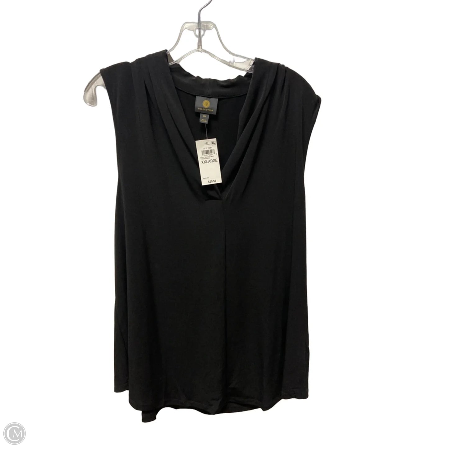Top Sleeveless By Jm Collections In Black, Size: 1x
