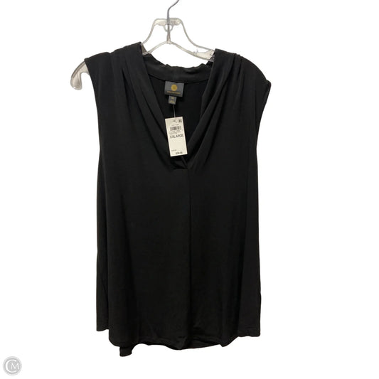 Top Sleeveless By Jm Collections In Black, Size: 1x