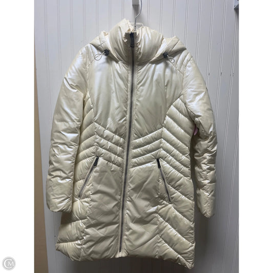 Coat Puffer & Quilted By Guess In Cream, Size: M