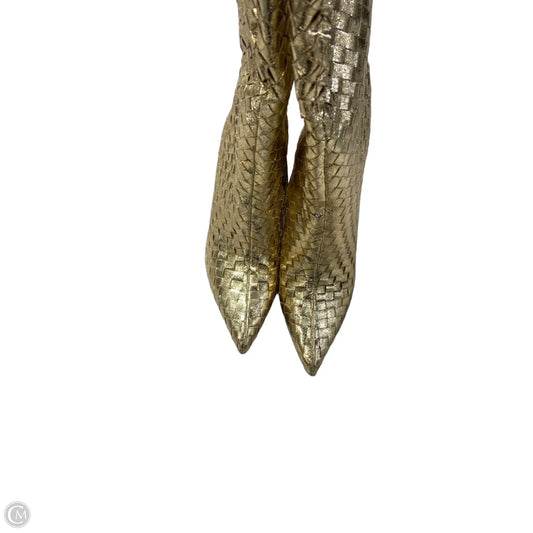Boots Knee Heels By Inc In Gold, Size: 6.5