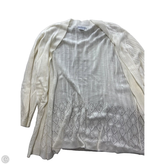 Sweater Cardigan By Bon Worth In Cream, Size: Xl