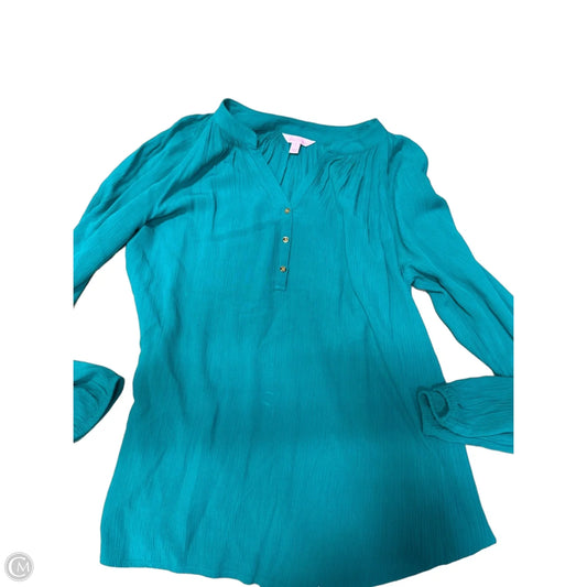 Top Long Sleeve Designer By Lilly Pulitzer In Blue, Size: S