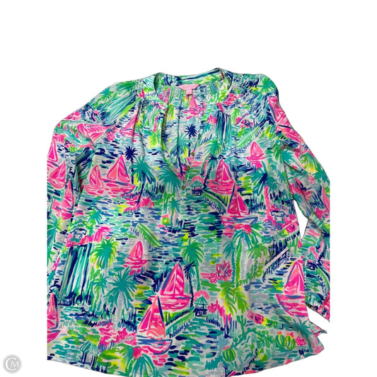 Top Long Sleeve Designer By Lilly Pulitzer In Green, Size: S