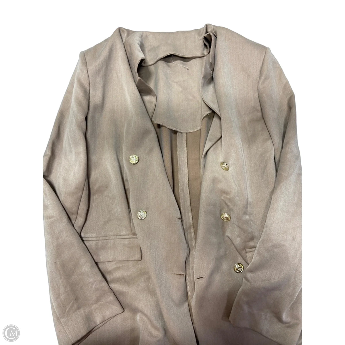 Blazer By Clothes Mentor In Brown, Size: L