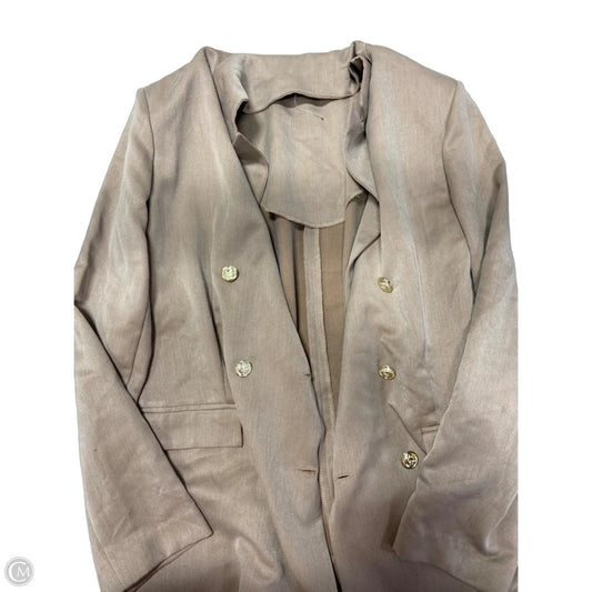 Blazer By Clothes Mentor In Brown, Size: L