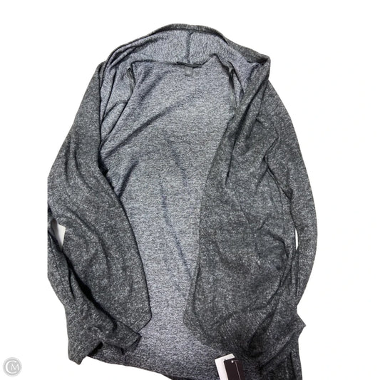 Sweater Cardigan By Agb In Grey, Size: L