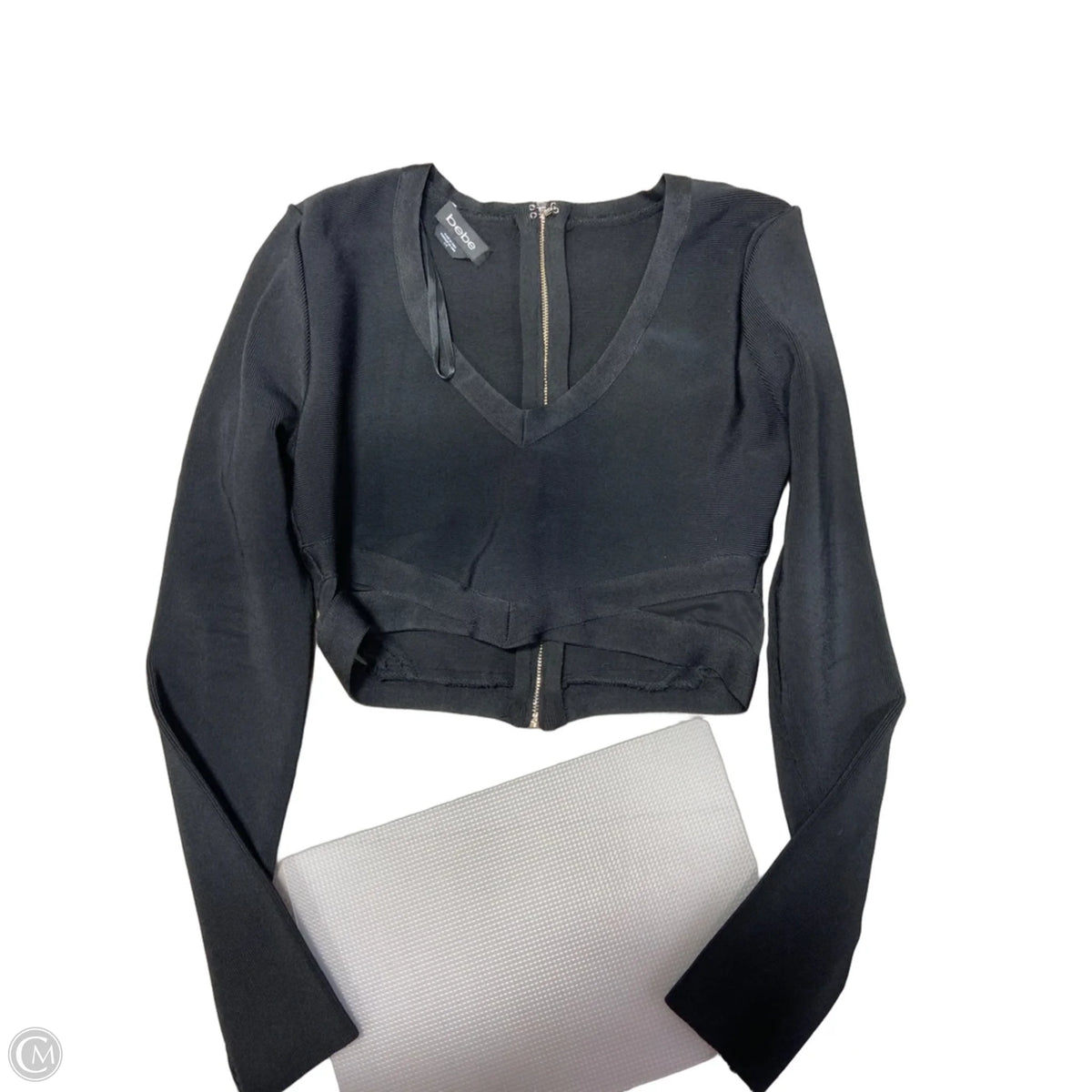 Top Long Sleeve By Bebe In Black, Size: L