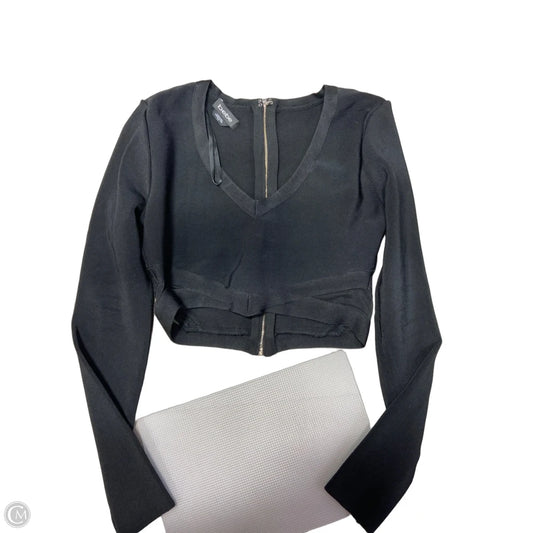 Top Long Sleeve By Bebe In Black, Size: L