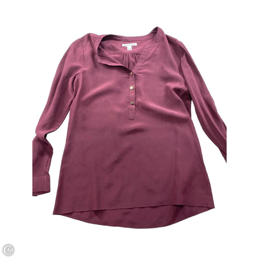 Top Long Sleeve By Banana Republic In Red, Size: S