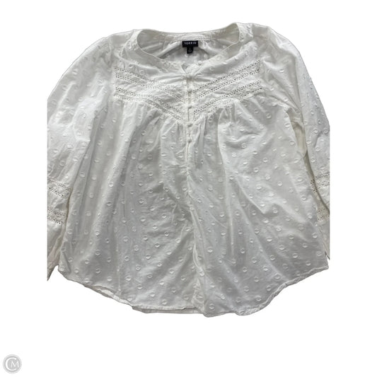 Top Long Sleeve By Torrid In White, Size: 2x