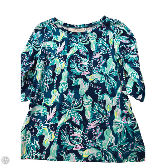 Top Long Sleeve Designer By Lilly Pulitzer In Blue, Size: S