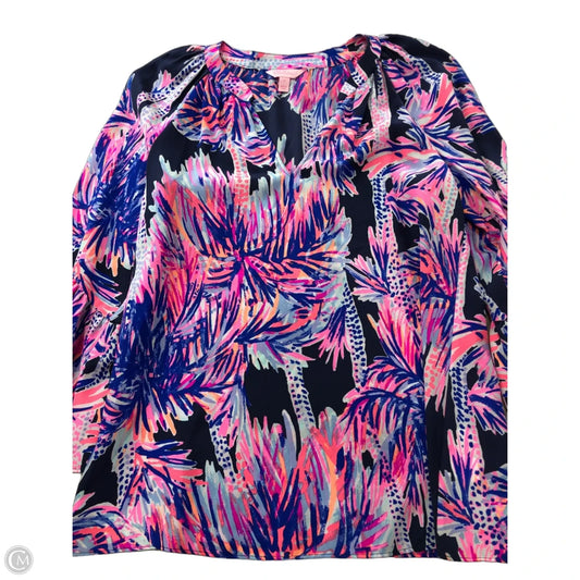 Top Long Sleeve Designer By Lilly Pulitzer In Blue, Size: S