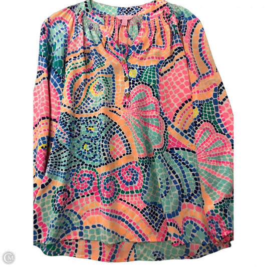 Top Long Sleeve Designer By Lilly Pulitzer In Orange, Size: S