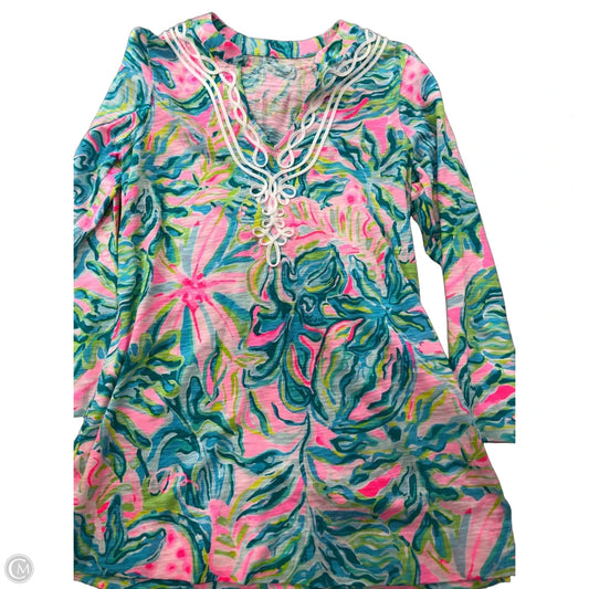 Top Long Sleeve Designer By Lilly Pulitzer In Blue & Green, Size: S