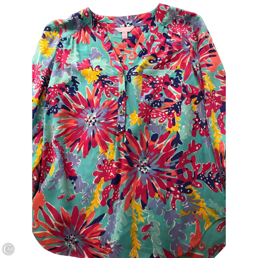 Top Long Sleeve Designer By Lilly Pulitzer In Multi-colored, Size: M