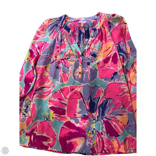 Top Long Sleeve Designer By Lilly Pulitzer In Pink, Size: S