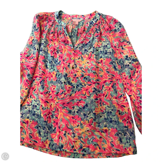 Top Long Sleeve Designer By Lilly Pulitzer In Pink, Size: S