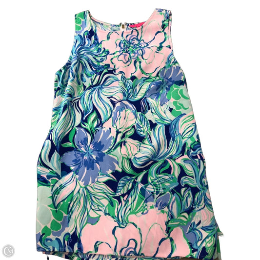 Top Sleeveless Designer By Lilly Pulitzer In Blue & Pink, Size: M