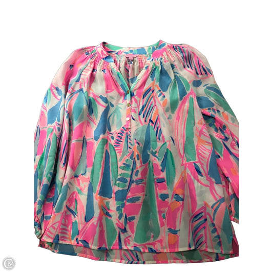Top Long Sleeve Designer By Lilly Pulitzer In Pink, Size: S