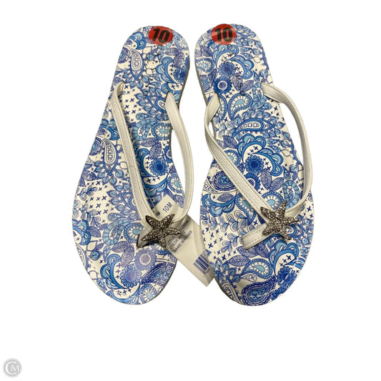 Sandals Flip Flops By Calypso St Barth In Blue, Size: 10