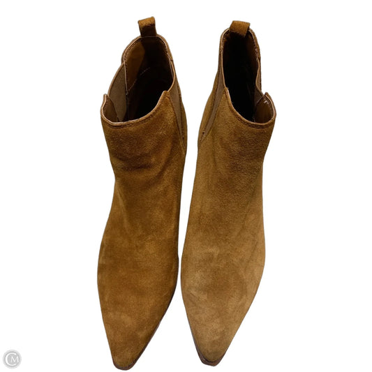 Boots Ankle Heels By Marc Fisher In Brown, Size: 9