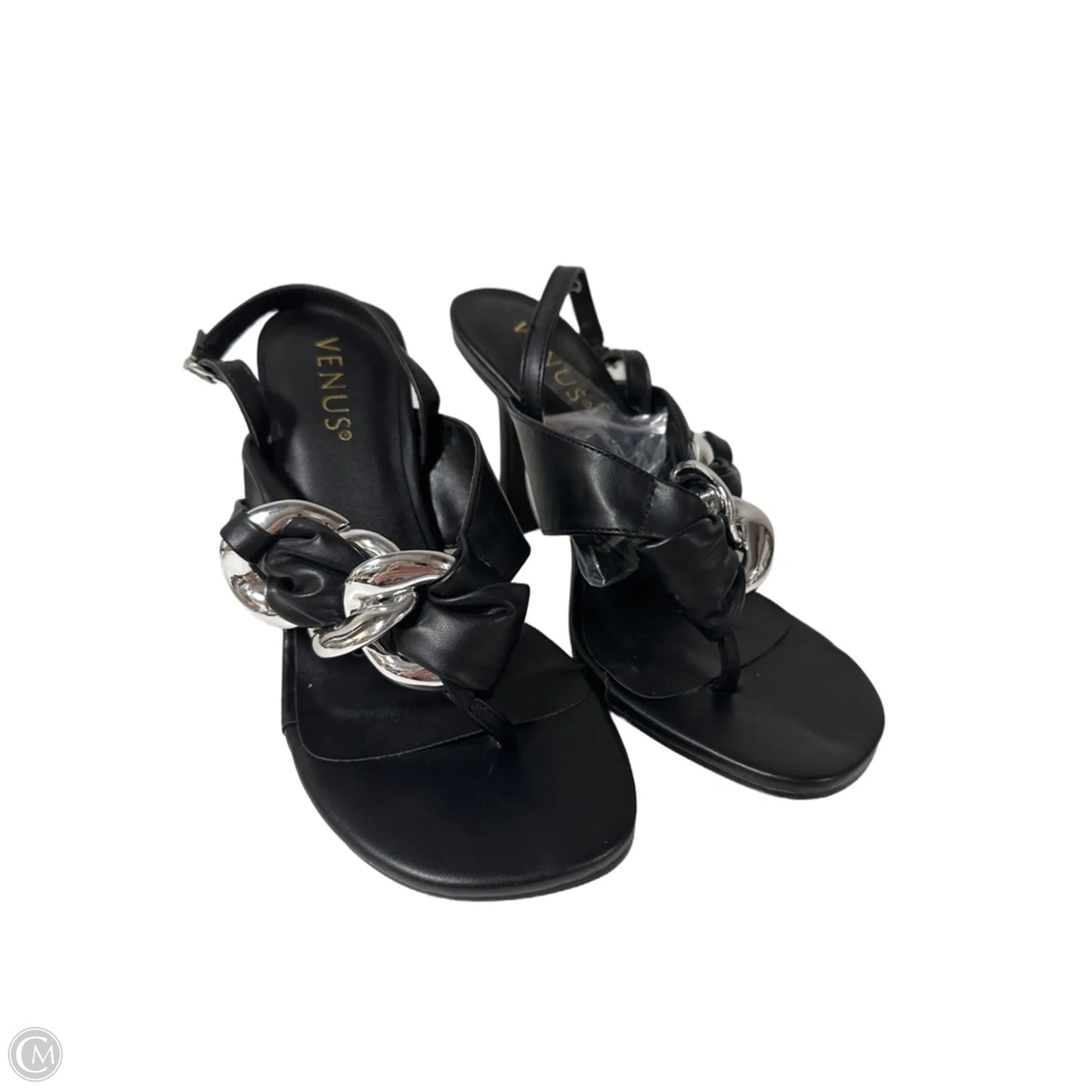 Sandals Heels Kitten By Venus In Black, Size: 8